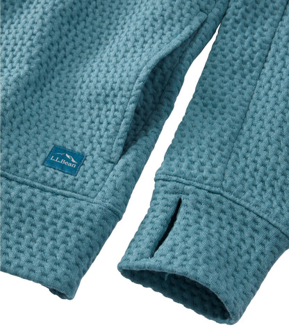 L.L.Bean Women's Ridgeknit Half-Zip Pullover, Oversized Deep Lake