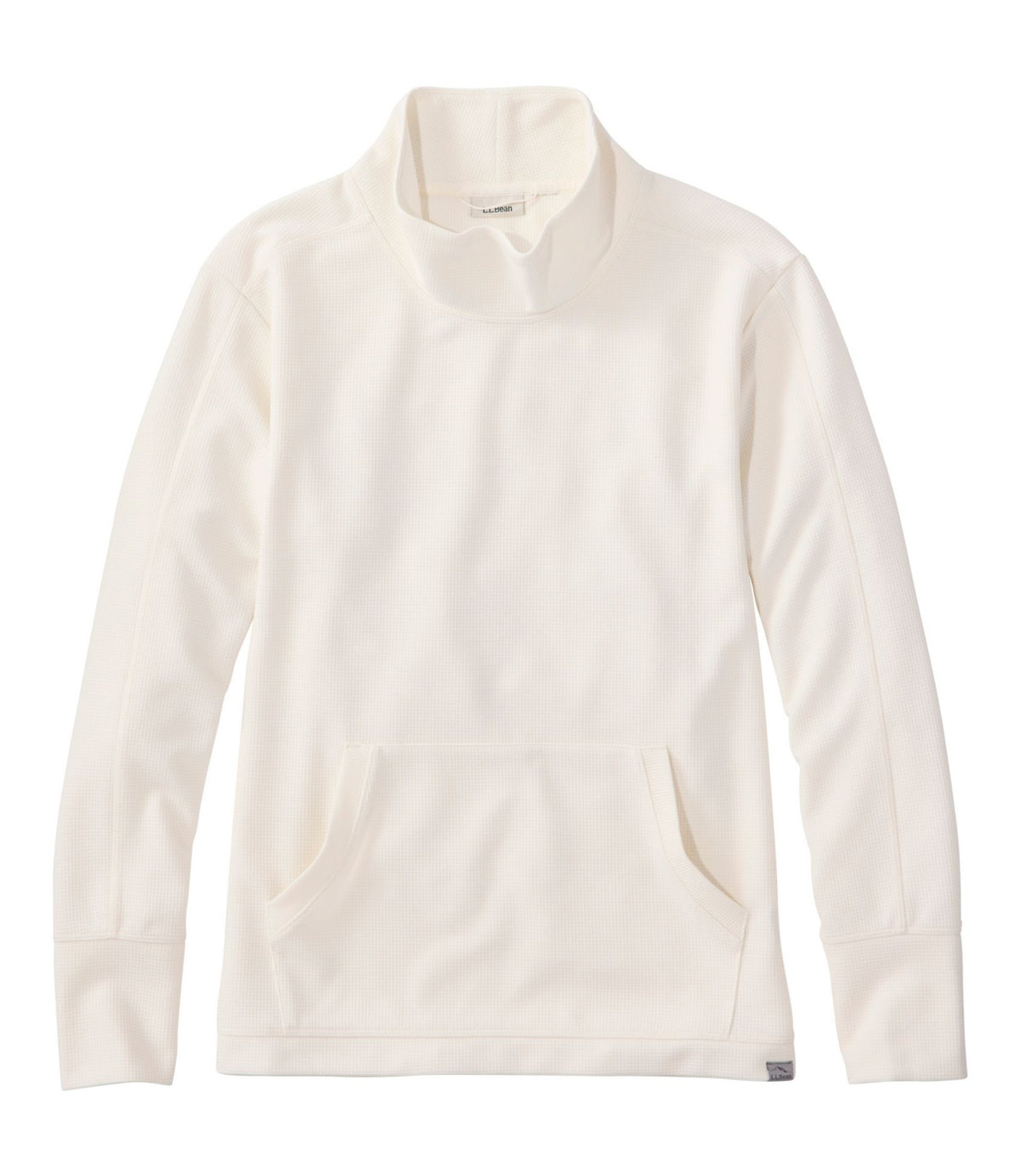 L.L.Bean Women's Mountainside Micro Waffle Pullover Bone