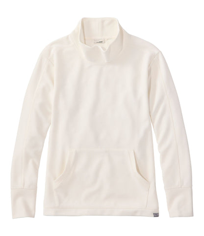 L.L.Bean Women's Mountainside Micro Waffle Pullover Bone