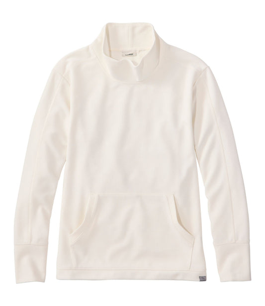 L.L.Bean Women's Mountainside Micro Waffle Pullover Bone