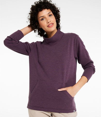 L.L.Bean Women's Mountainside Micro Waffle Pullover Bone