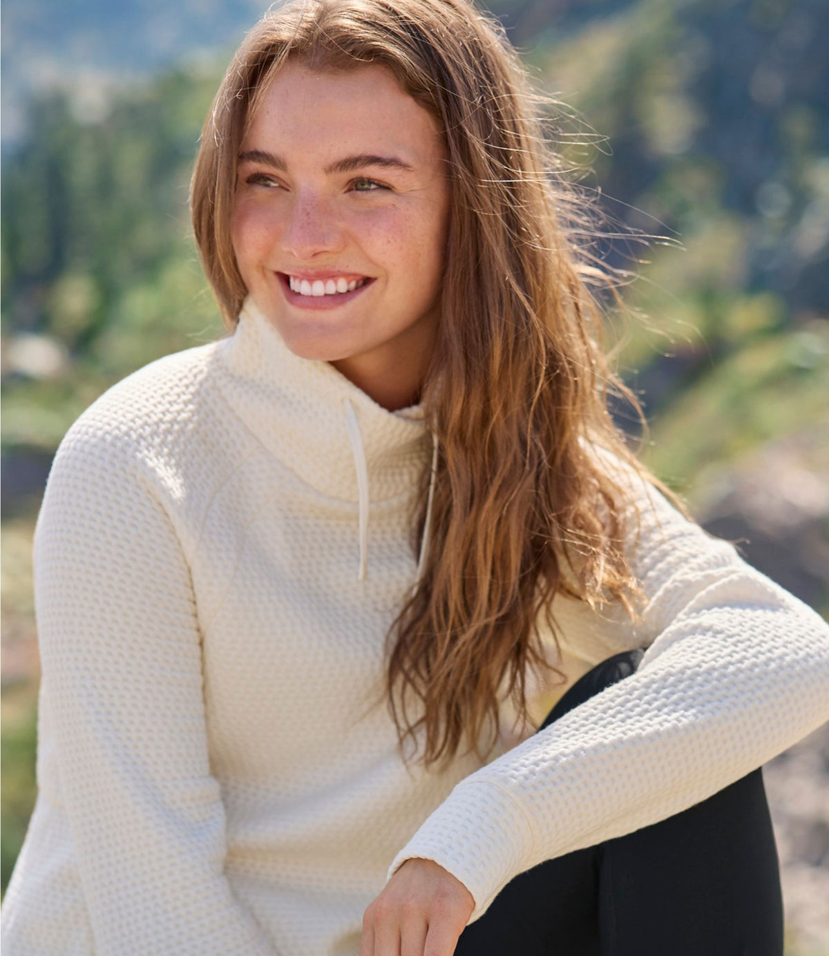 L.L.Bean Women's Ridgeknit Crossneck Pullover Dark Cinder