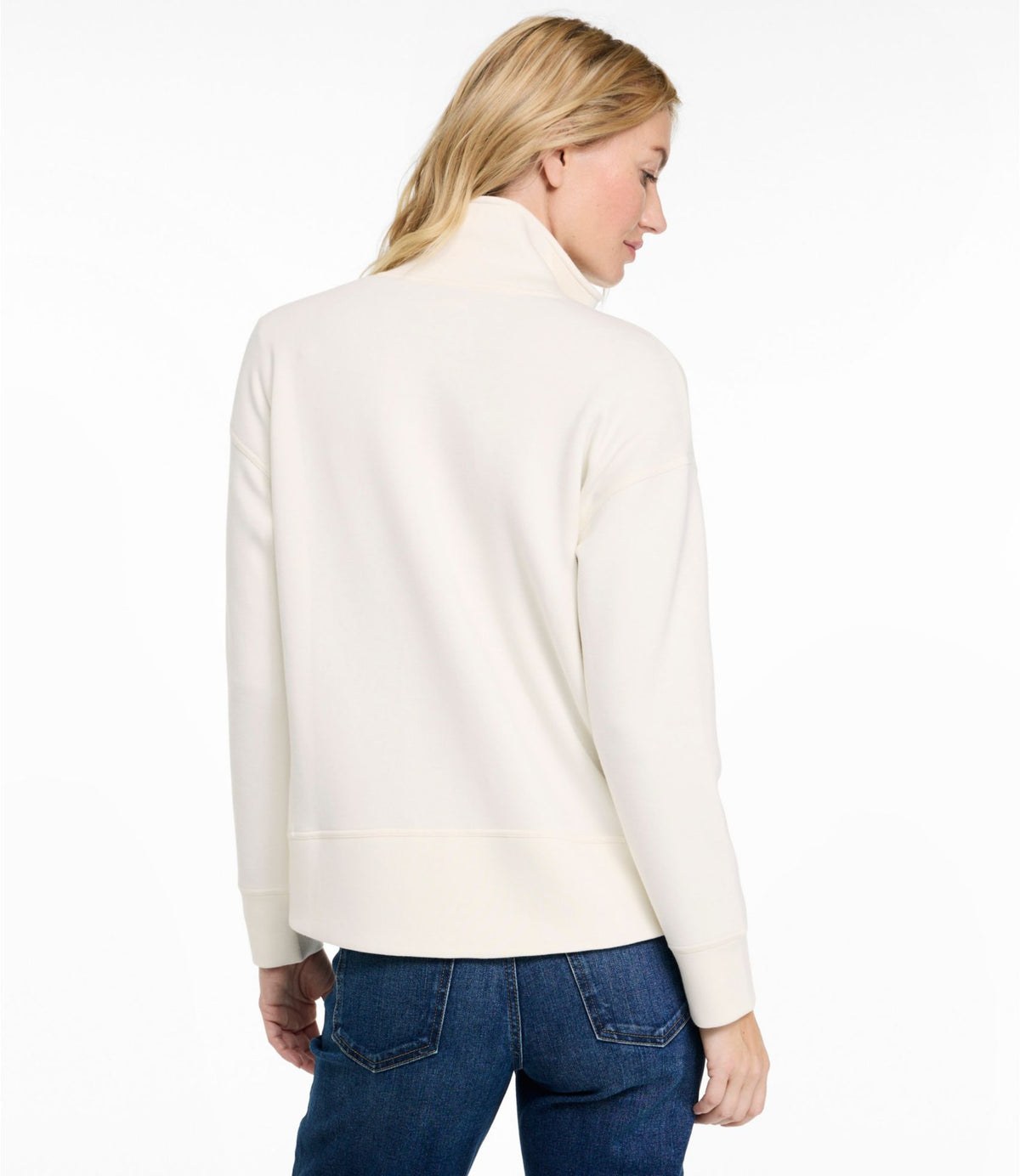 L.L.Bean Women's L.L.Bean CloudSoft Top, Full-Zip Bone