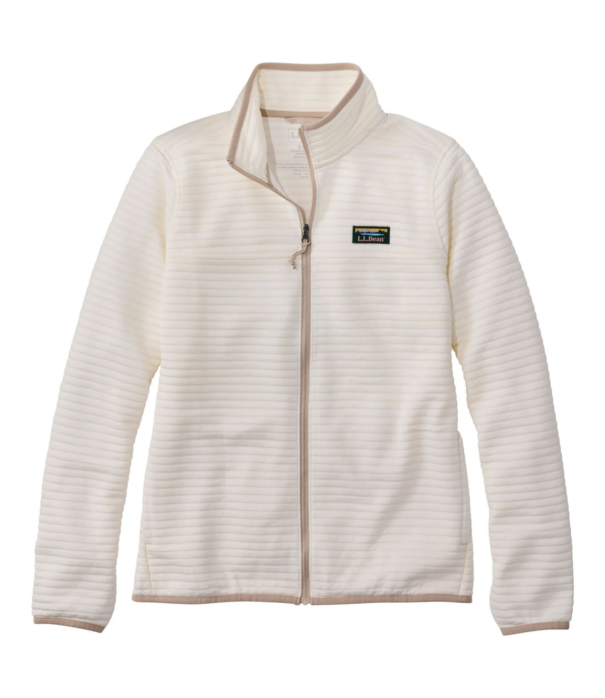 L.L.Bean Women's Airlight Knit Full-Zip Bone Heather