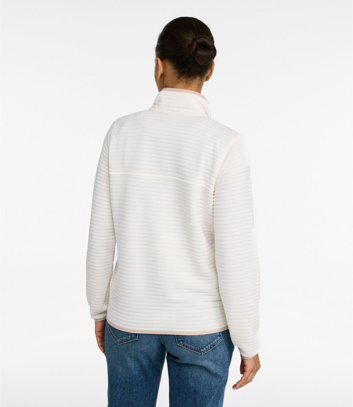 L.L.Bean Women's Airlight Knit Full-Zip Bone Heather