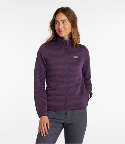 L.L.Bean Women's Airlight Knit Full-Zip Bone Heather