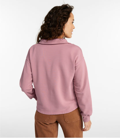 L.L.Bean Women's Sunwashed Sweats, Splitneck Polo