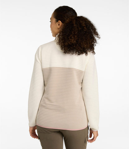 L.L.Bean Women's Airlight Pullover, Colorblock Bone/Silver Sand Heather