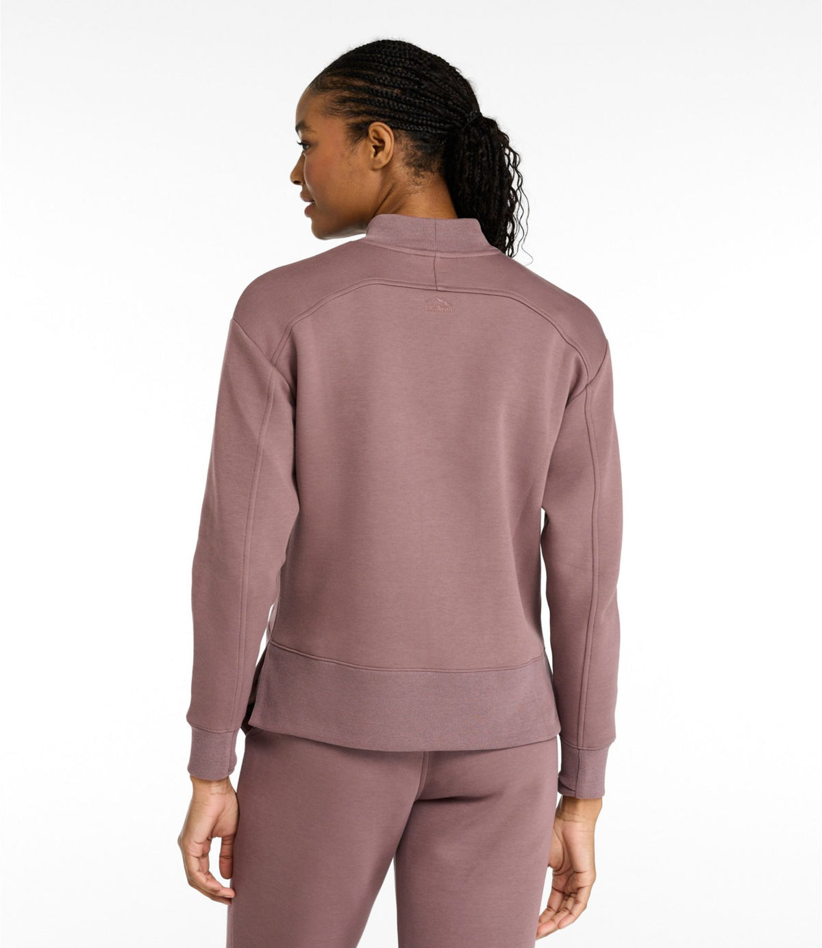 L.L.Bean Women's Multisport Mockneck Pullover Sweatshirt Deepest Green