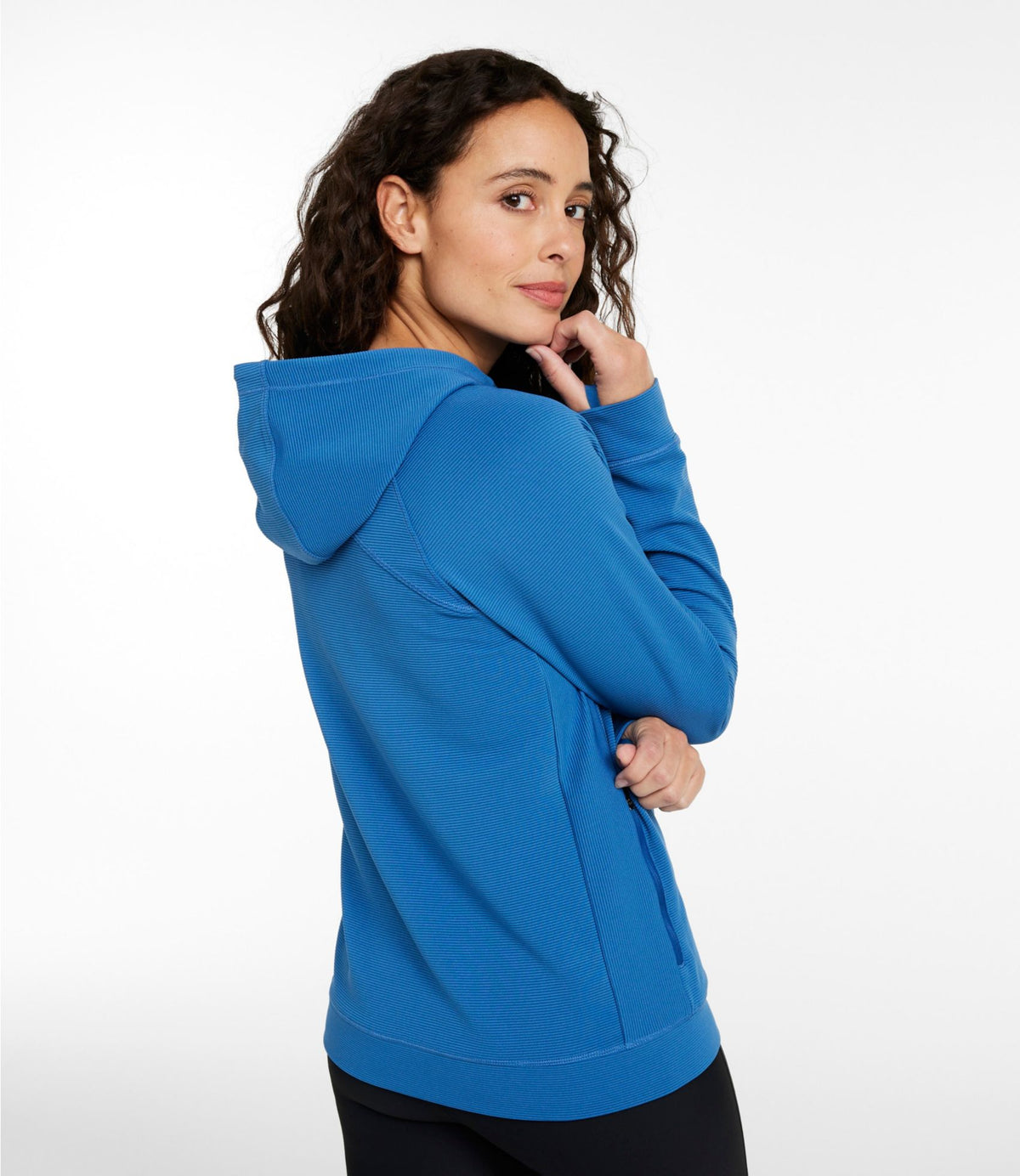 L.L.Bean Women's VentureStretch Ottoman-Rib Hoodie