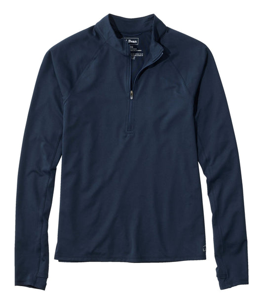 L.L.Bean Women's Access Trail Pullover, Long-Sleeve Quarter-Zip Classic Navy