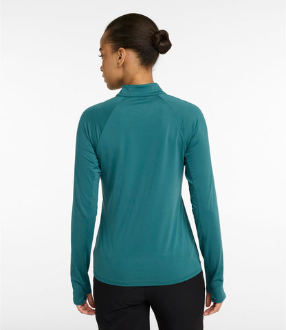 L.L.Bean Women's Access Trail Pullover, Long-Sleeve Quarter-Zip Classic Navy