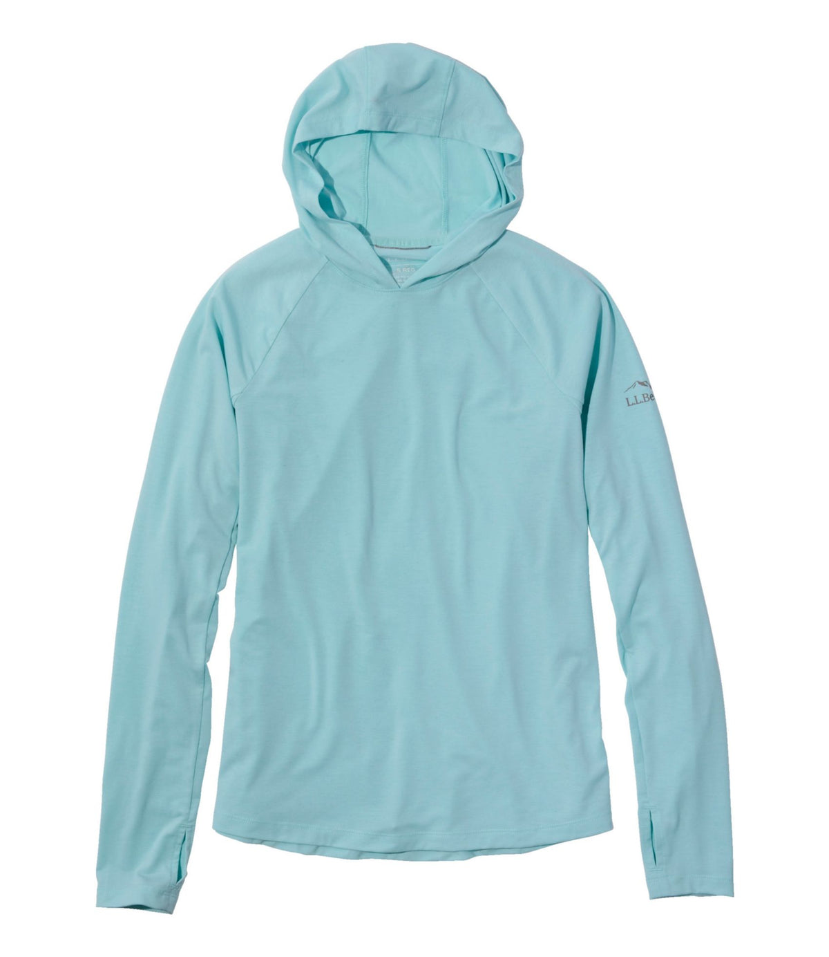L.L.Bean Women's SunSmart Comfort Hoodie, Long-Sleeve Pale Turquoise
