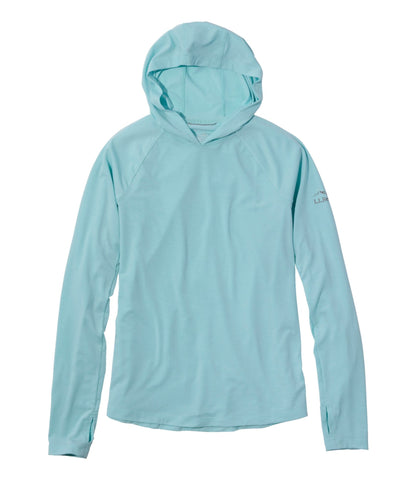 L.L.Bean Women's SunSmart Comfort Hoodie, Long-Sleeve Pale Turquoise