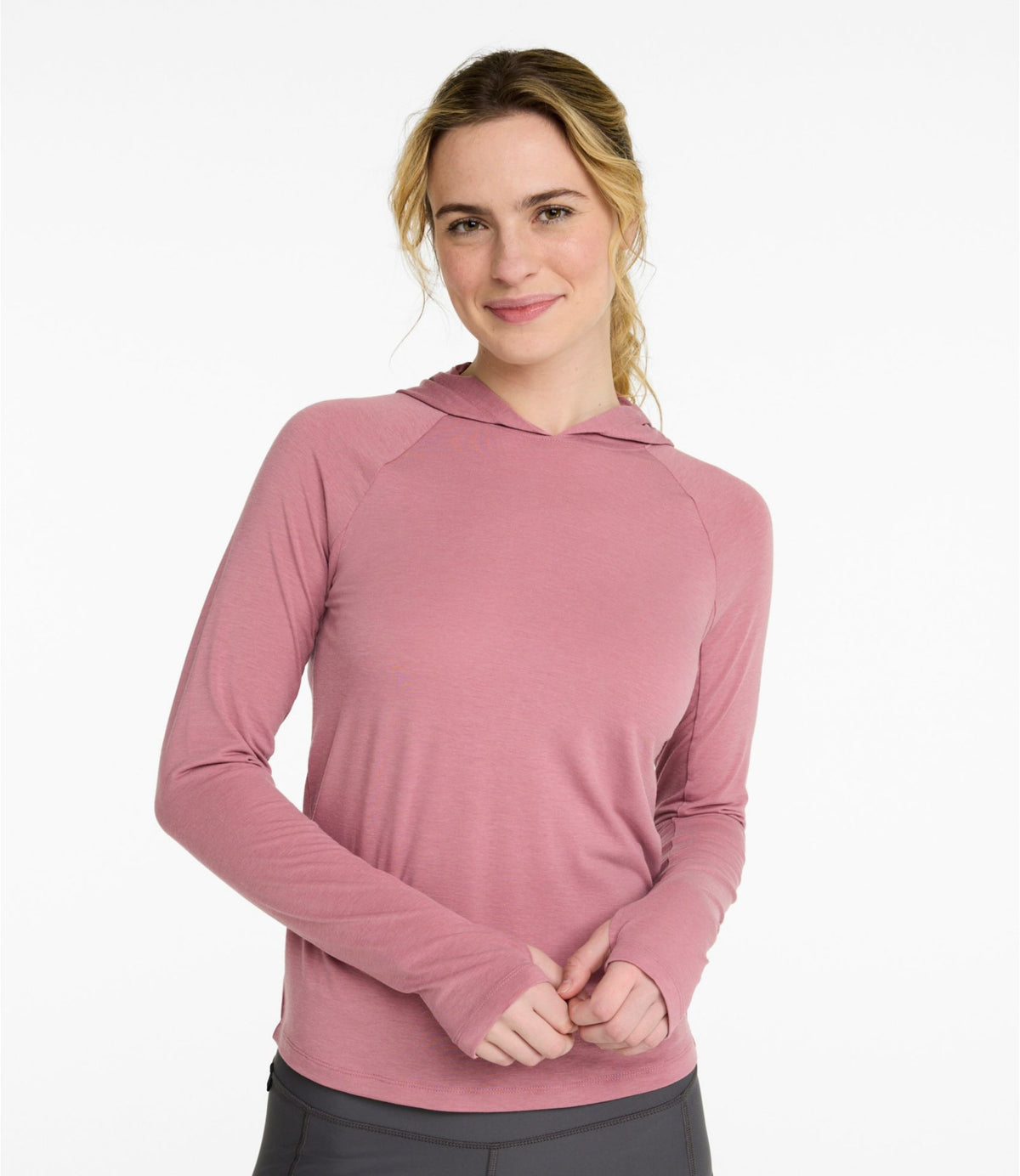 L.L.Bean Women's SunSmart Comfort Hoodie, Long-Sleeve Pale Turquoise