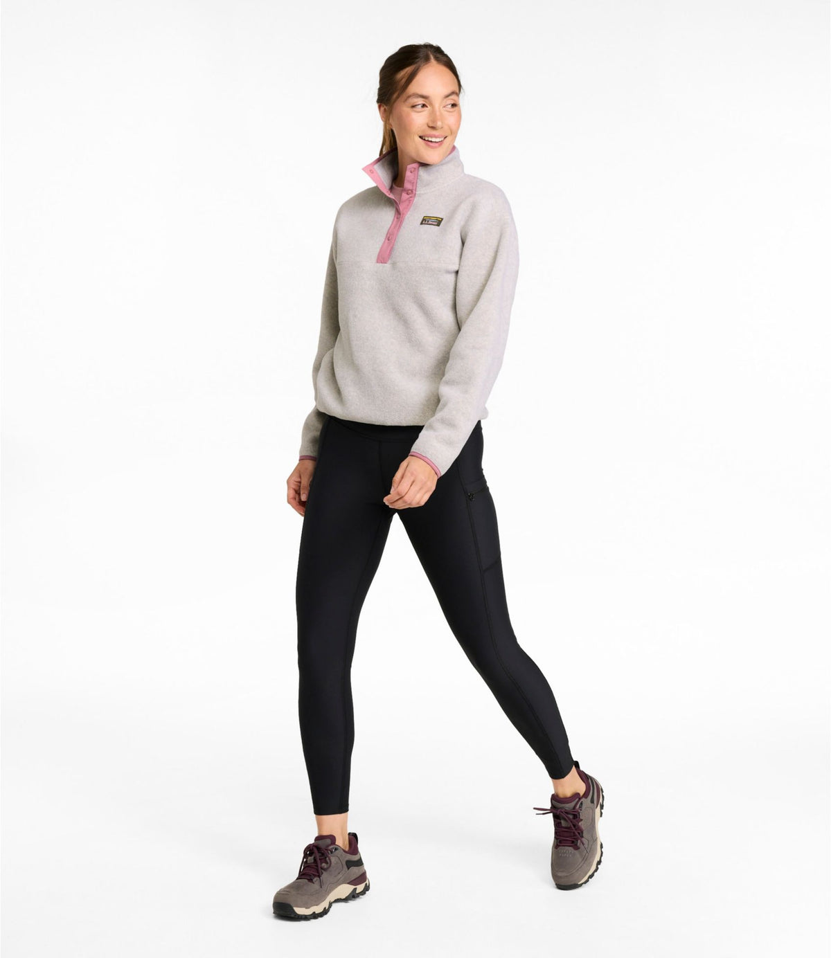 L.L.Bean Women's Mountain Classic Fleece Pullover Clay Heather