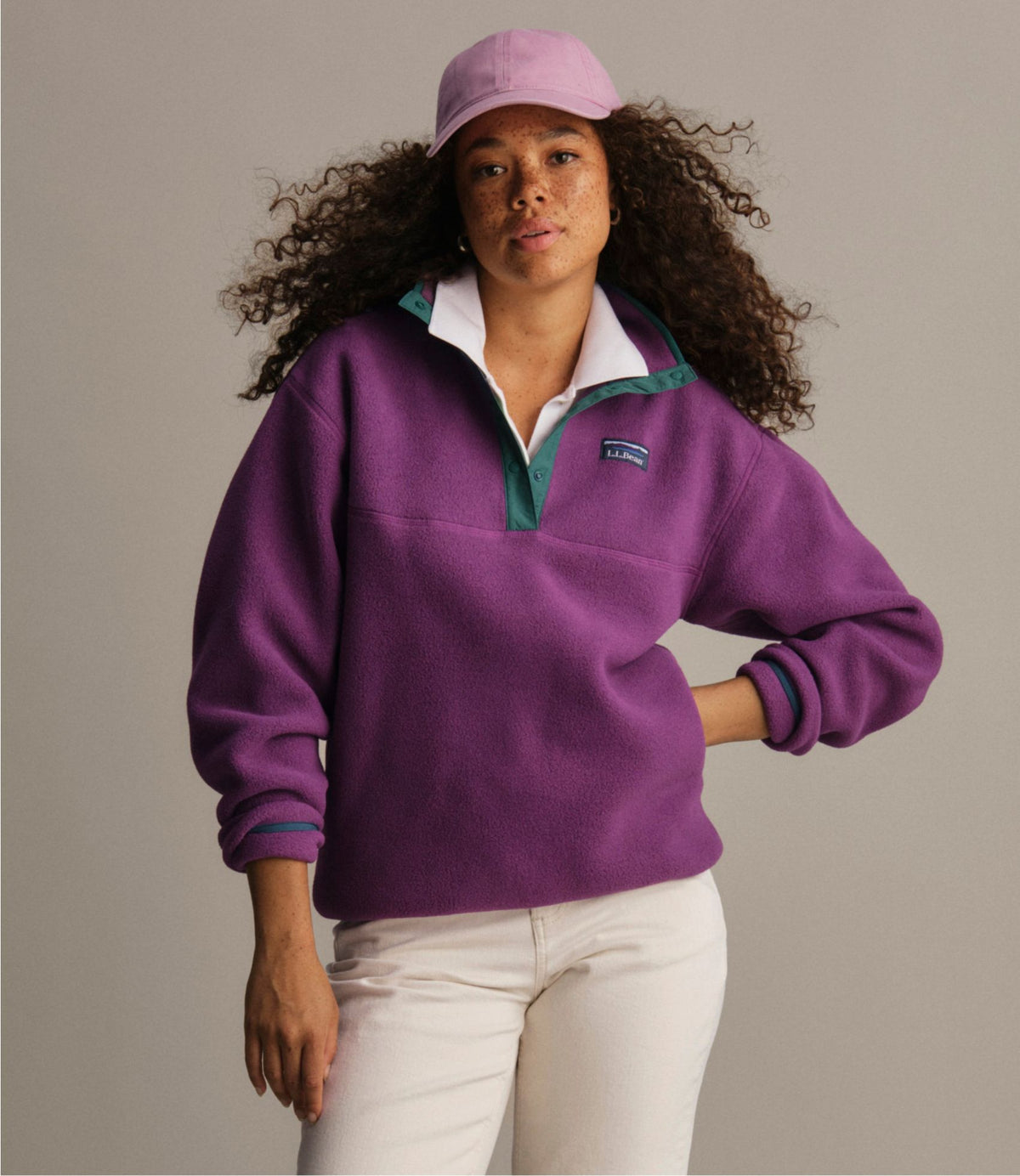 L.L.Bean Women's Mountain Classic Fleece Pullover Clay Heather