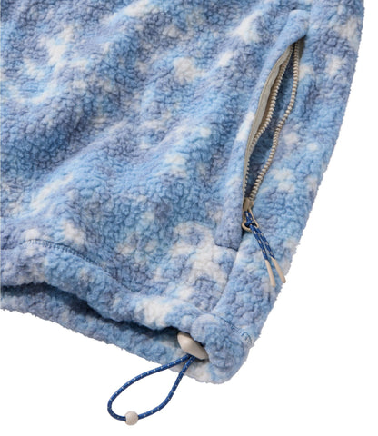 L.L.Bean Women's Mountainside Fleece Ripstop Overlay Jacket, Print Deep Blue Speckled Camo