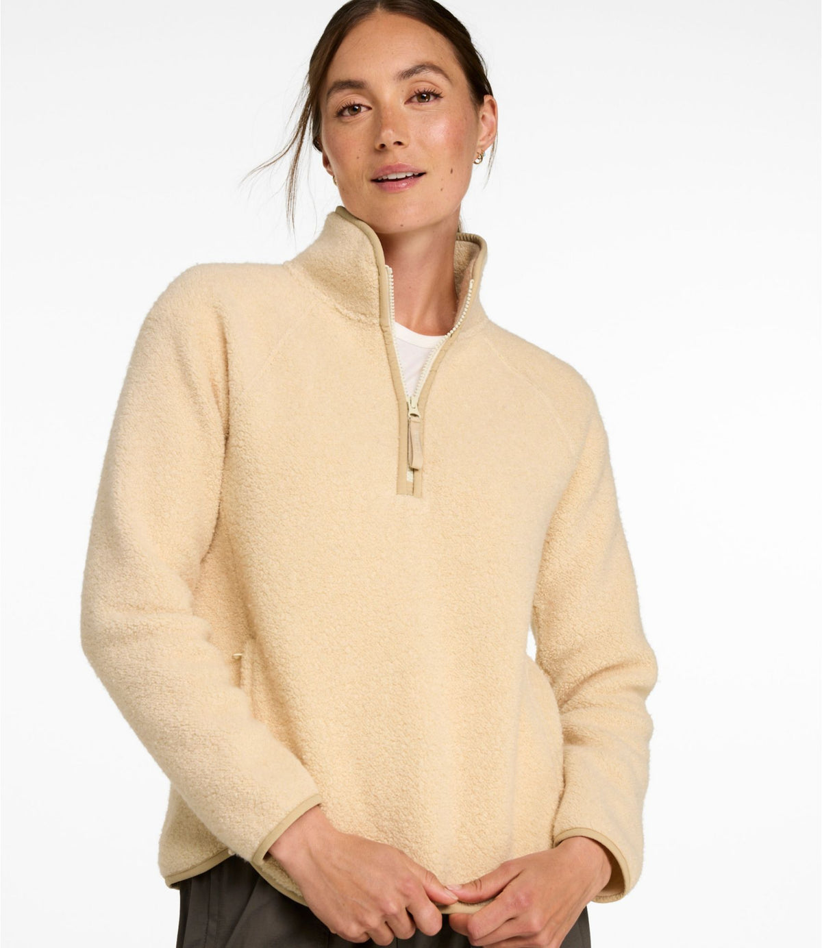 L.L.Bean Women's All Season Wool Fleece Pullover Balsam