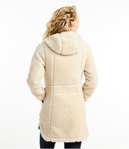 L.L.Bean Women's Mountain Pile Fleece Coat Alloy Gray