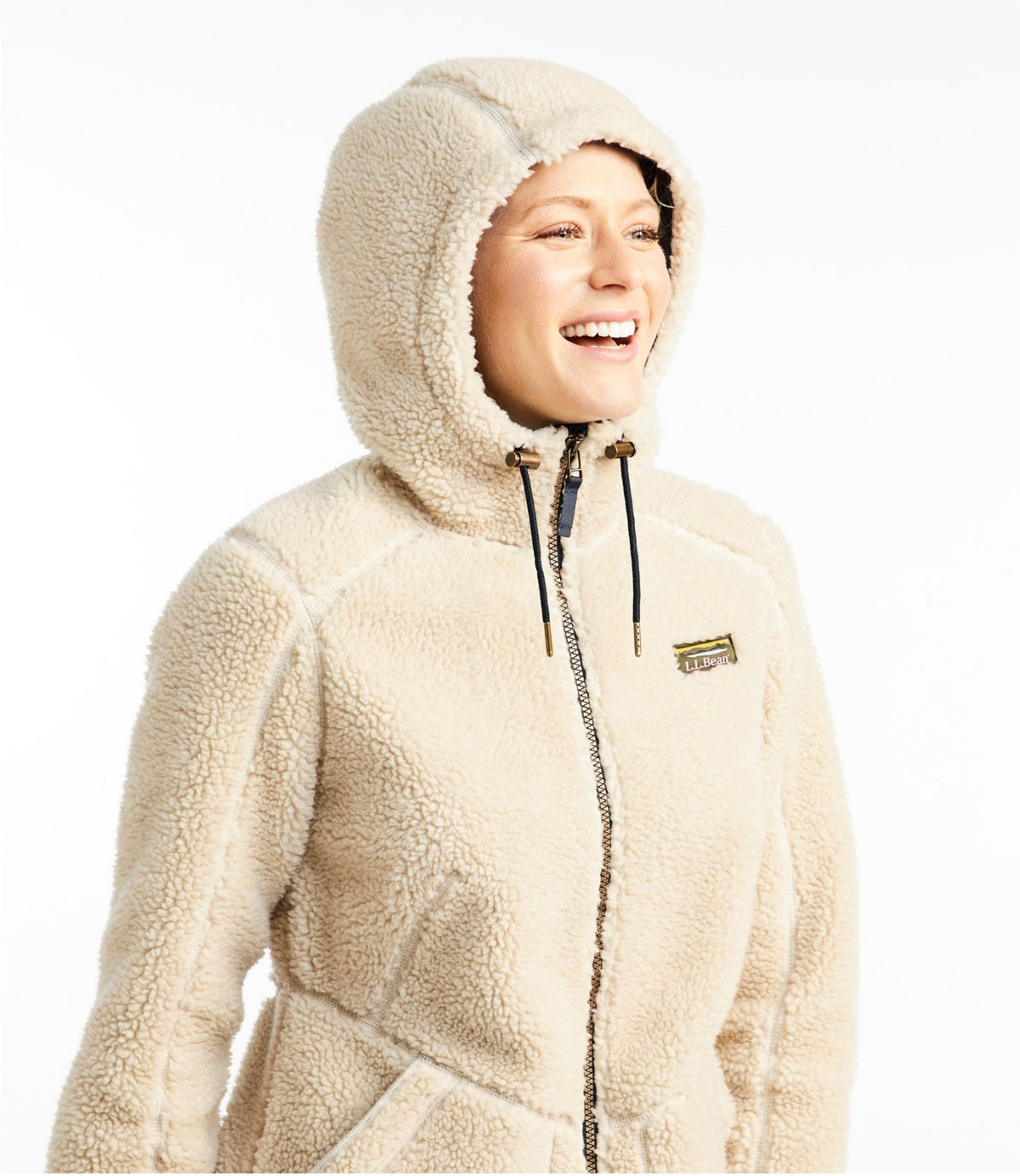 L.L.Bean Women's Mountain Pile Fleece Coat Alloy Gray