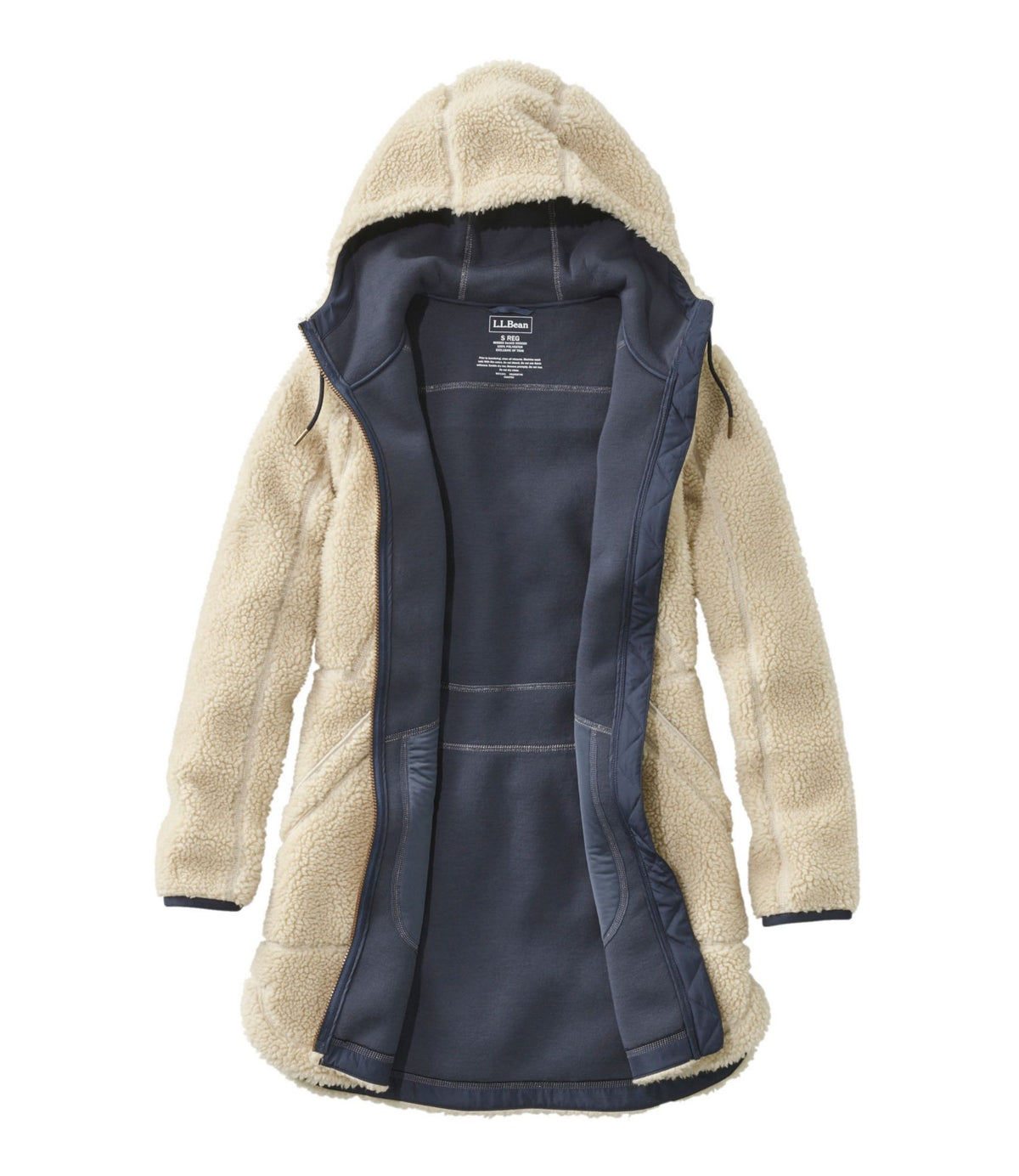 L.L.Bean Women's Mountain Pile Fleece Coat Alloy Gray