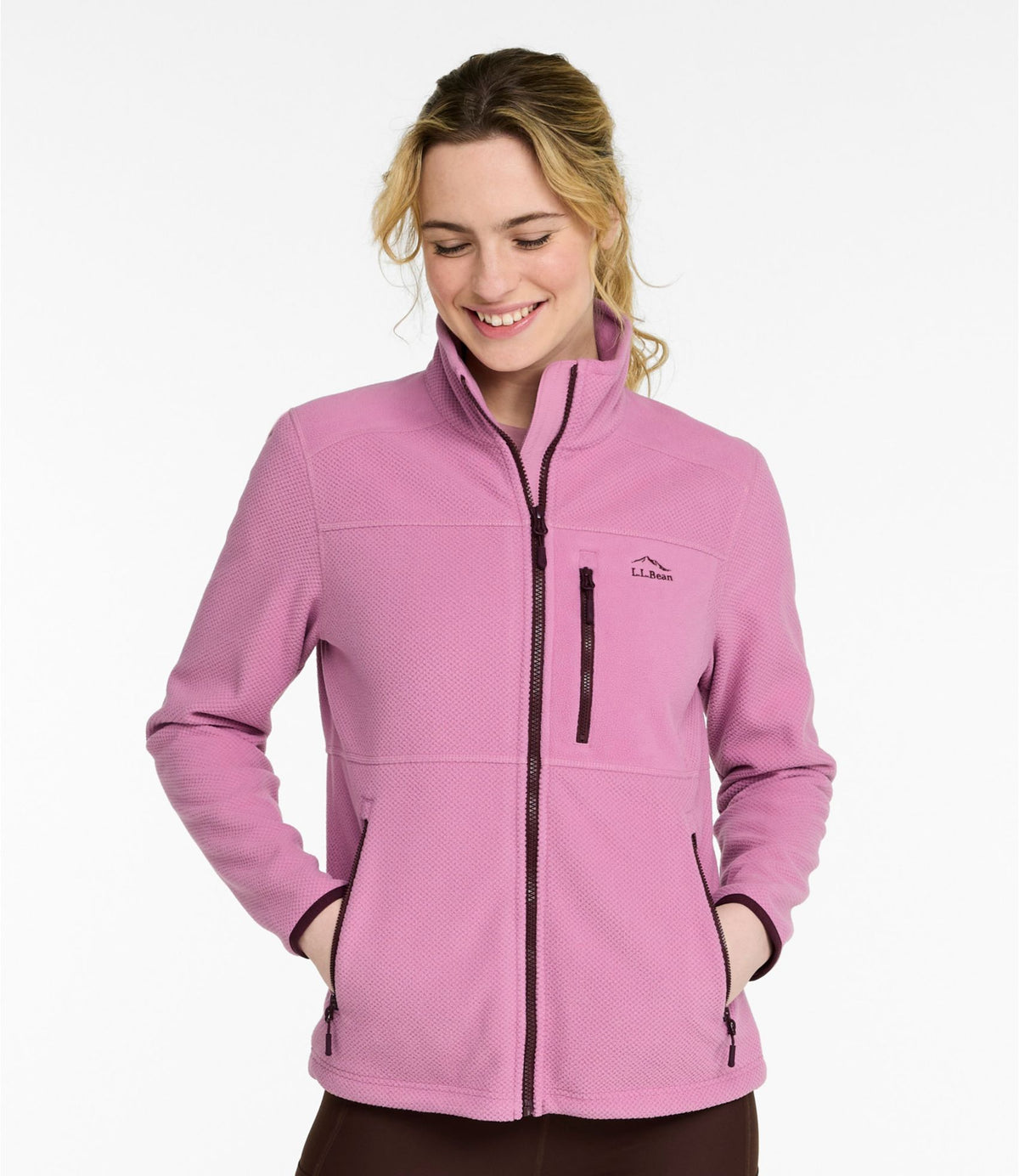 L.L.Bean Women's Wind Challenger Fleece Jacket Carbon Navy