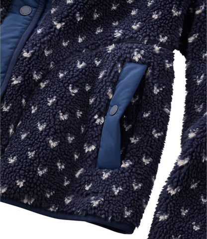 L.L.Bean Women's Bean's Sherpa Fleece Jacket, Print Fig Birdseye