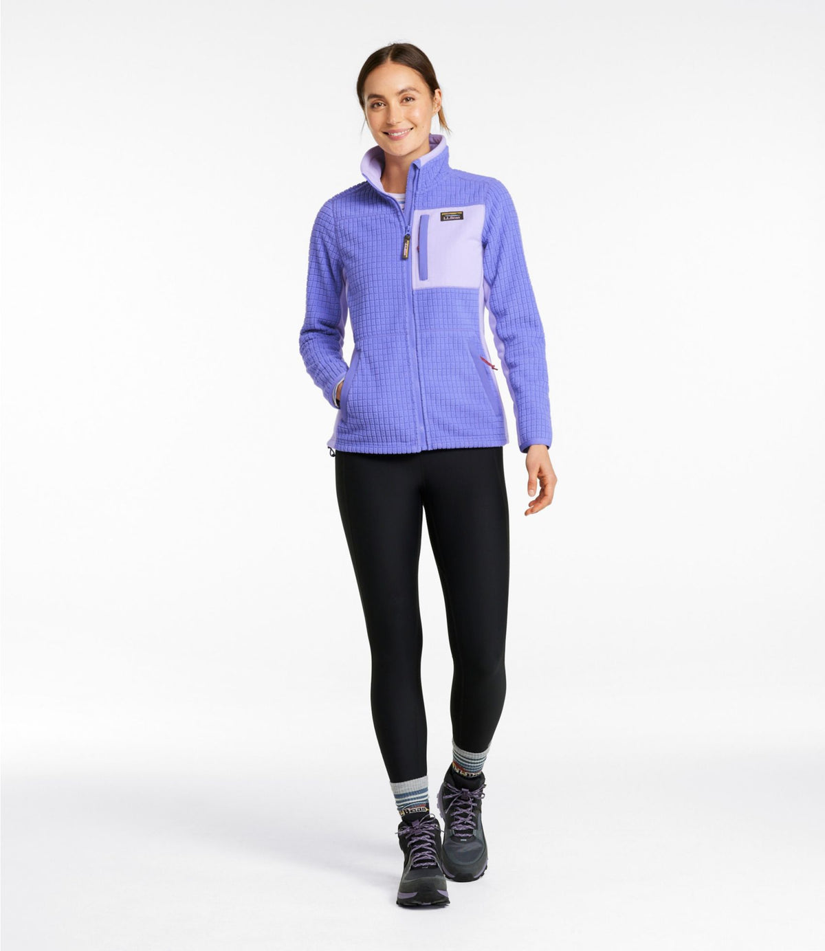 L.L.Bean Women's Mountain Classic Windproof Fleece Jacket Natural/Bone