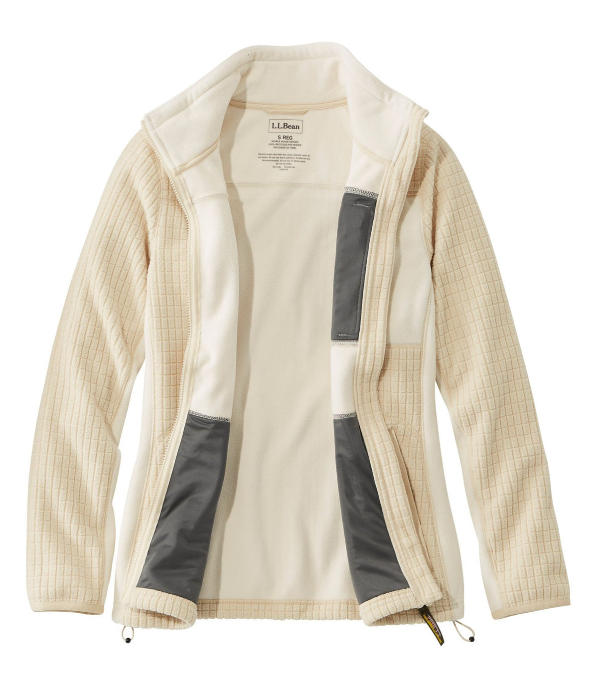 L.L.Bean Women's Mountain Classic Windproof Fleece Jacket Natural/Bone