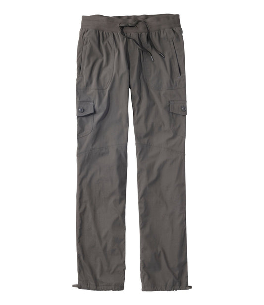 L.L.Bean Women's Vista Camp Pants, Straight-Leg Cargo Dark Taupe