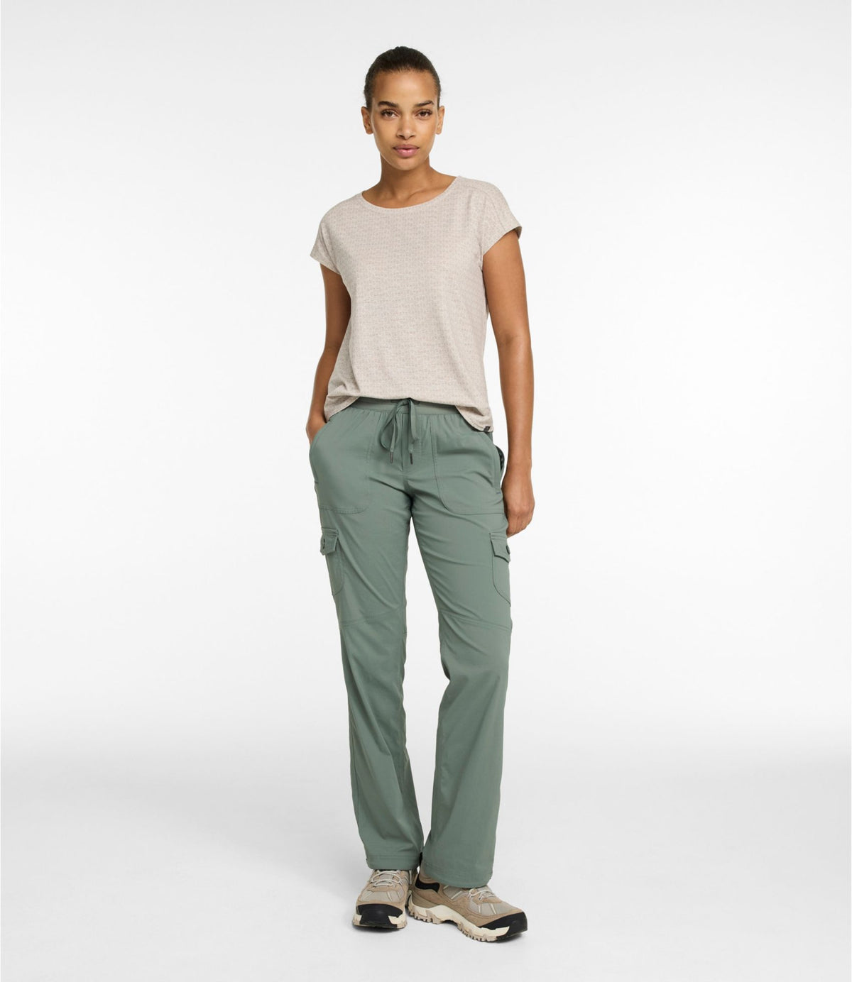 L.L.Bean Women's Vista Camp Pants, Straight-Leg Cargo Dark Taupe