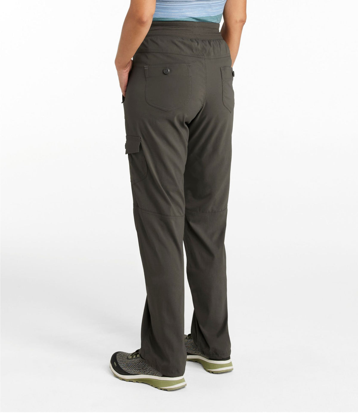 L.L.Bean Women's Vista Camp Pants, Straight-Leg Cargo Dark Taupe