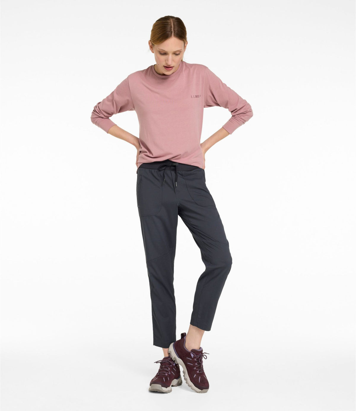 L.L.Bean Women's Vista Camp Pants, Slim-Leg Dark Taupe