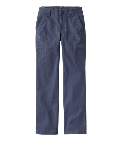 L.L.Bean Women's 207 Vintage Cotton Canvas Pants, Mid-Rise Straight-Leg Cargo Carbon Navy