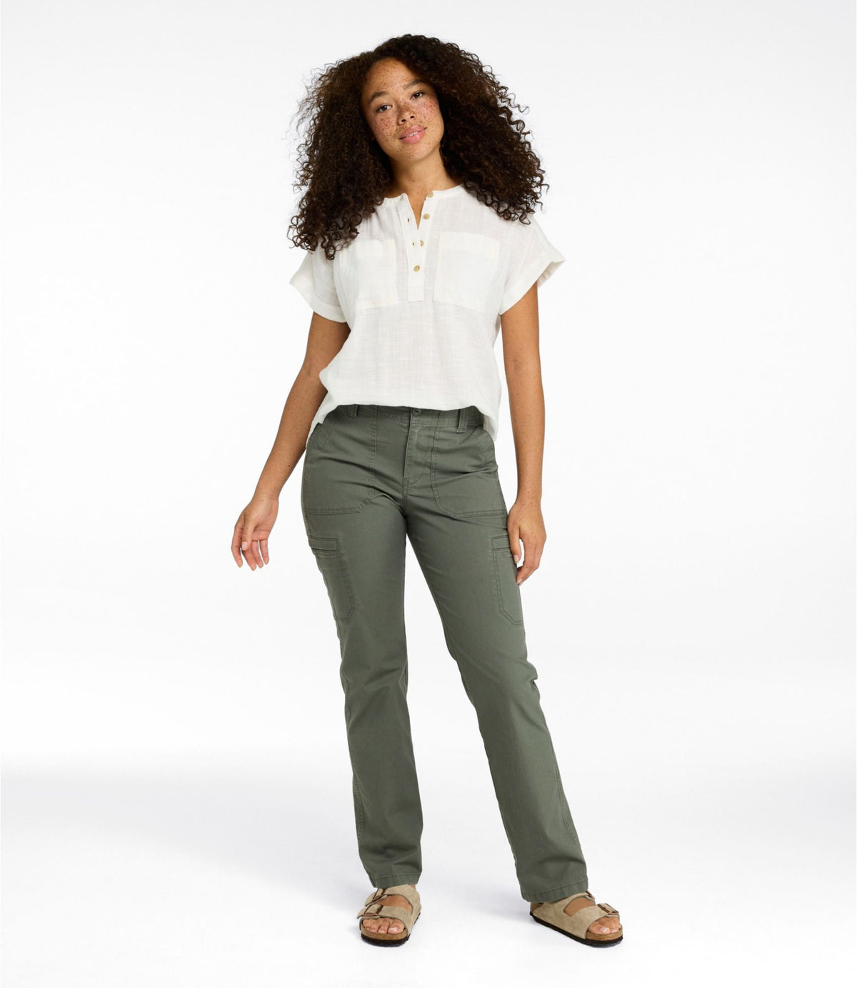 L.L.Bean Women's 207 Vintage Cotton Canvas Pants, Mid-Rise Straight-Leg Cargo Carbon Navy