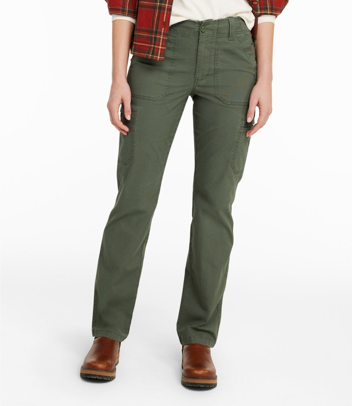 L.L.Bean Women's 207 Vintage Cotton Canvas Pants, Mid-Rise Straight-Leg Cargo Carbon Navy