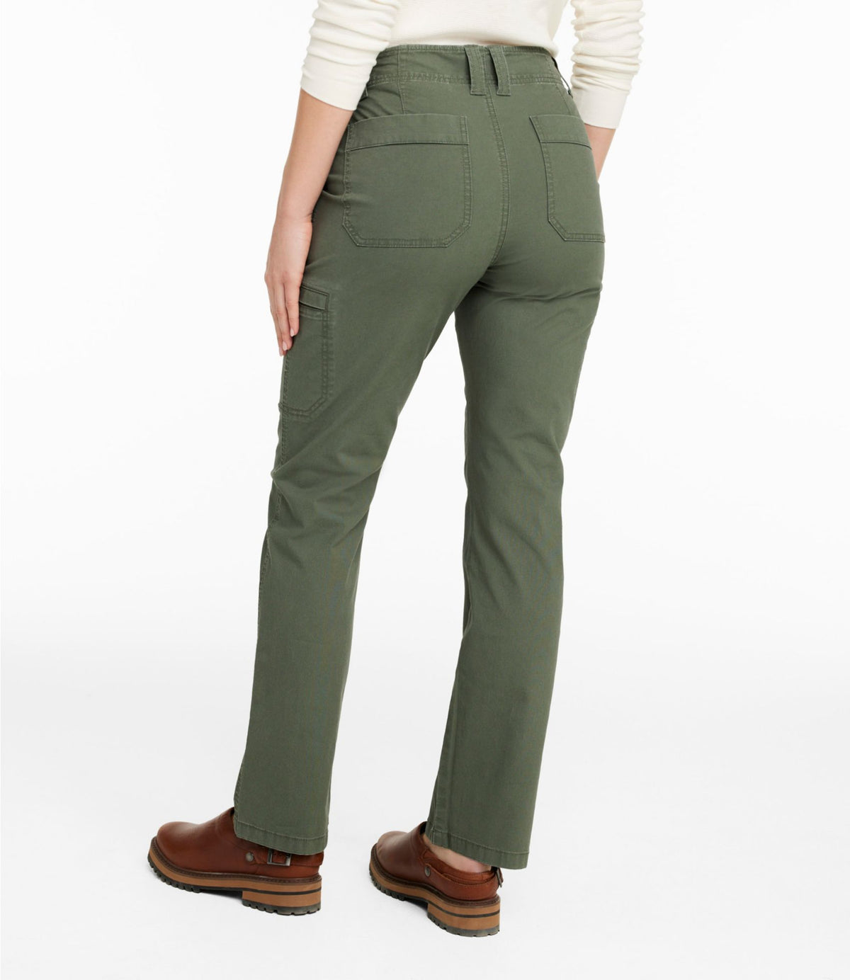 L.L.Bean Women's 207 Vintage Cotton Canvas Pants, Mid-Rise Straight-Leg Cargo Carbon Navy
