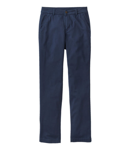 L.L.Bean Women's Comfort Stretch Pants, Mid-Rise Straight-Leg Chino Classic Navy