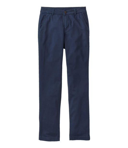 L.L.Bean Women's Comfort Stretch Pants, Mid-Rise Straight-Leg Chino Classic Navy