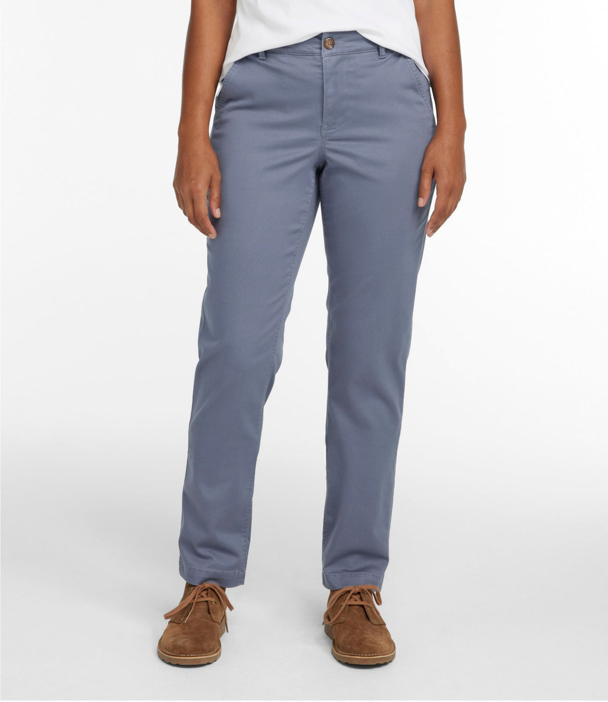 L.L.Bean Women's Comfort Stretch Pants, Mid-Rise Straight-Leg Chino Classic Navy