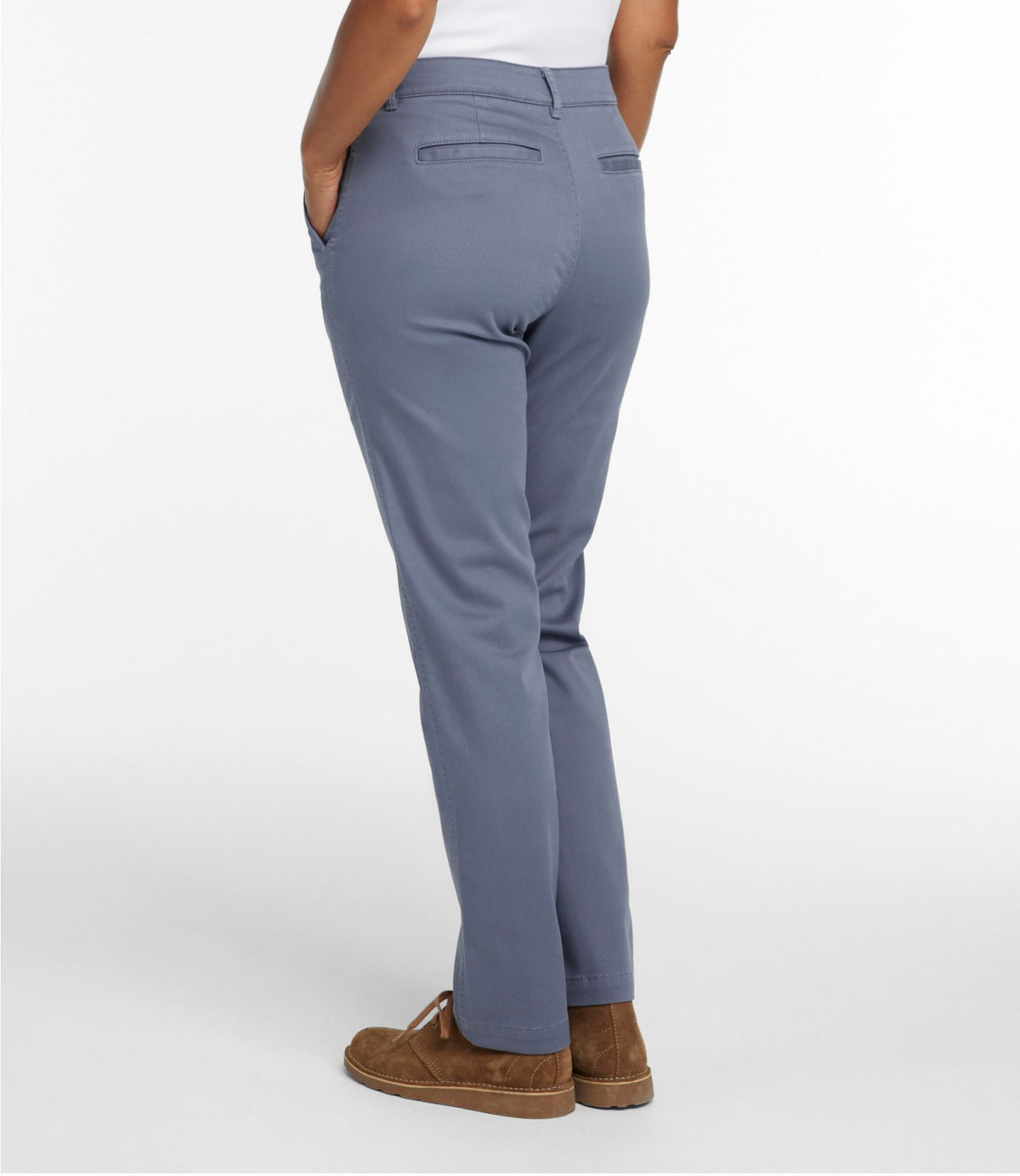 L.L.Bean Women's Comfort Stretch Pants, Mid-Rise Straight-Leg Chino Classic Navy