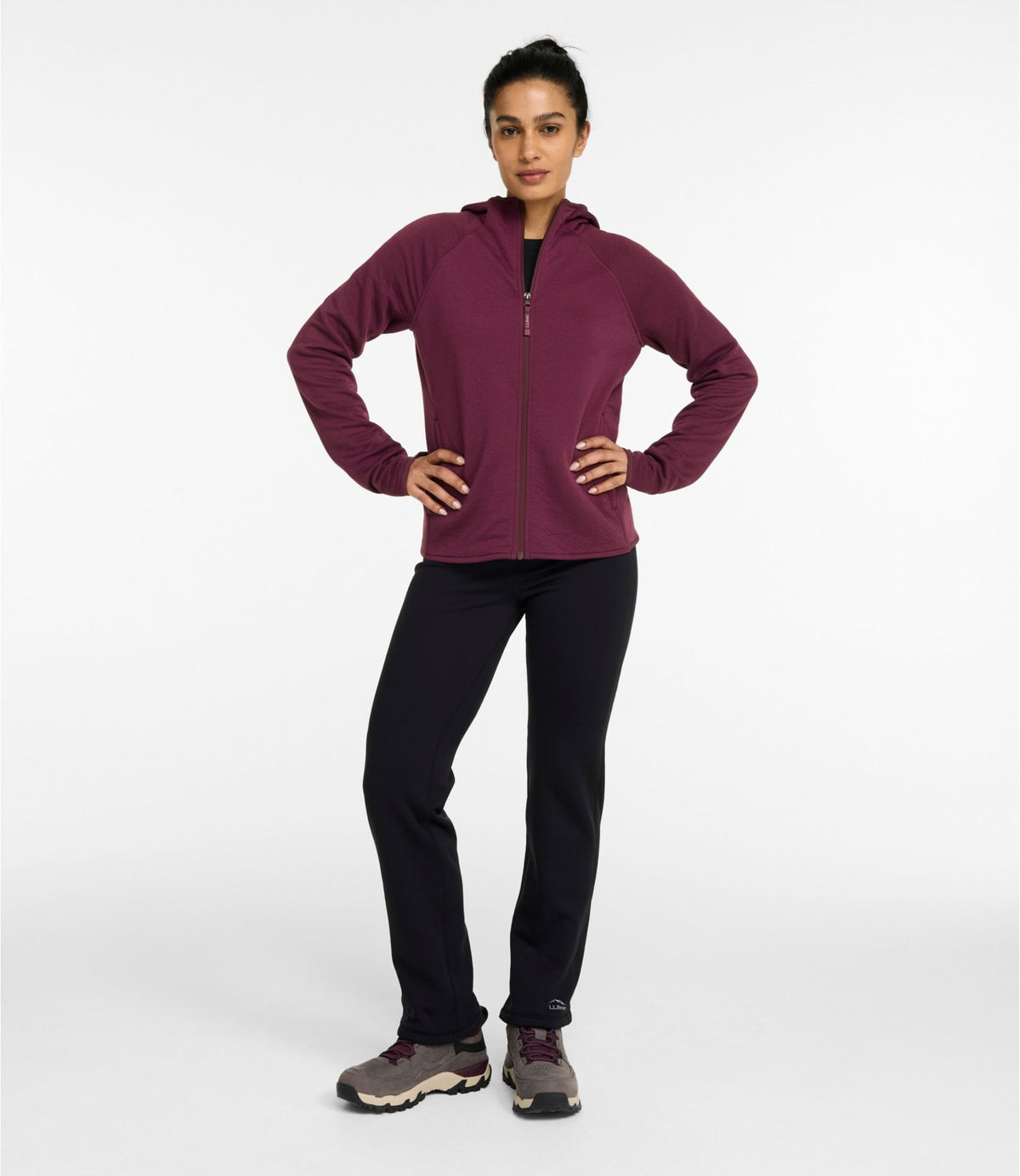L.L.Bean Women's PrimaLoft ThermaStretch Fleece Pants, Mid-Rise Straight-Leg Nautical Navy