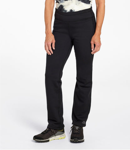 L.L.Bean Women's PrimaLoft ThermaStretch Fleece Pants, Mid-Rise Straight-Leg Nautical Navy