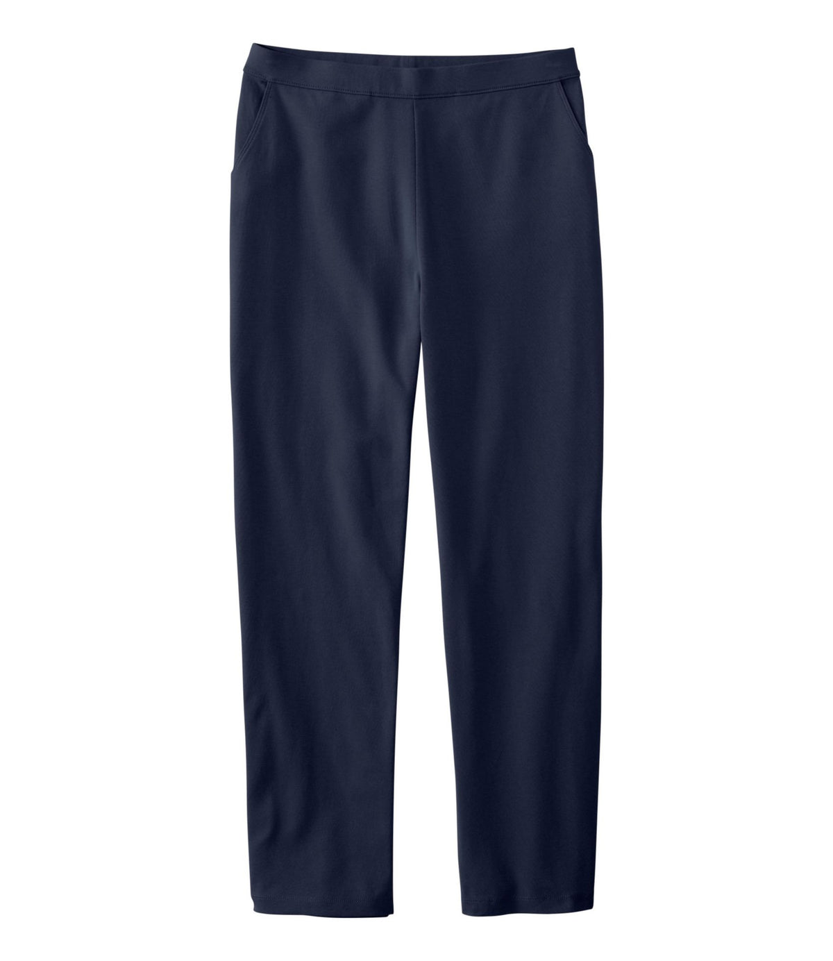 L.L.Bean Perfect Fit Pants, Straight-Leg Crop Classic Navy