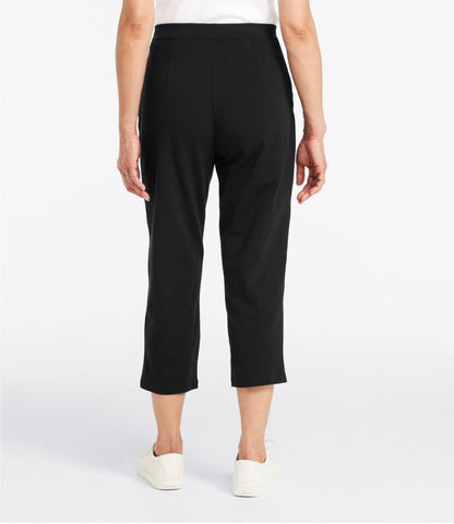 L.L.Bean Perfect Fit Pants, Straight-Leg Crop Classic Navy