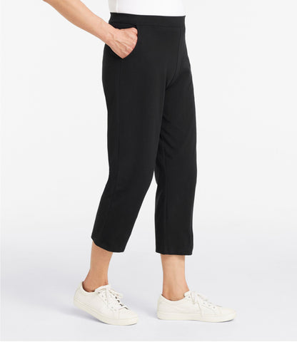 L.L.Bean Perfect Fit Pants, Straight-Leg Crop Classic Navy
