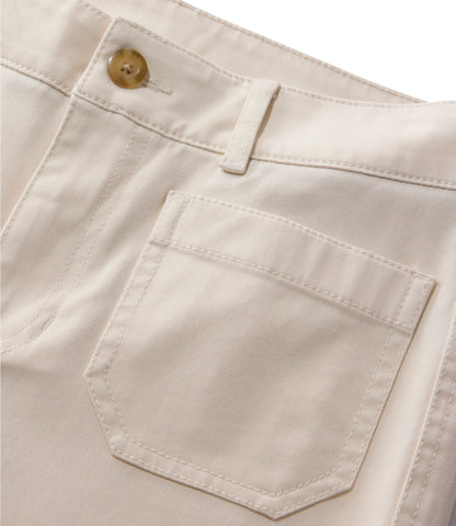 L.L.Bean Women's Comfort Stretch Patch Pocket Pants, Mid-Rise Wide Straight-Leg Chino Classic Navy