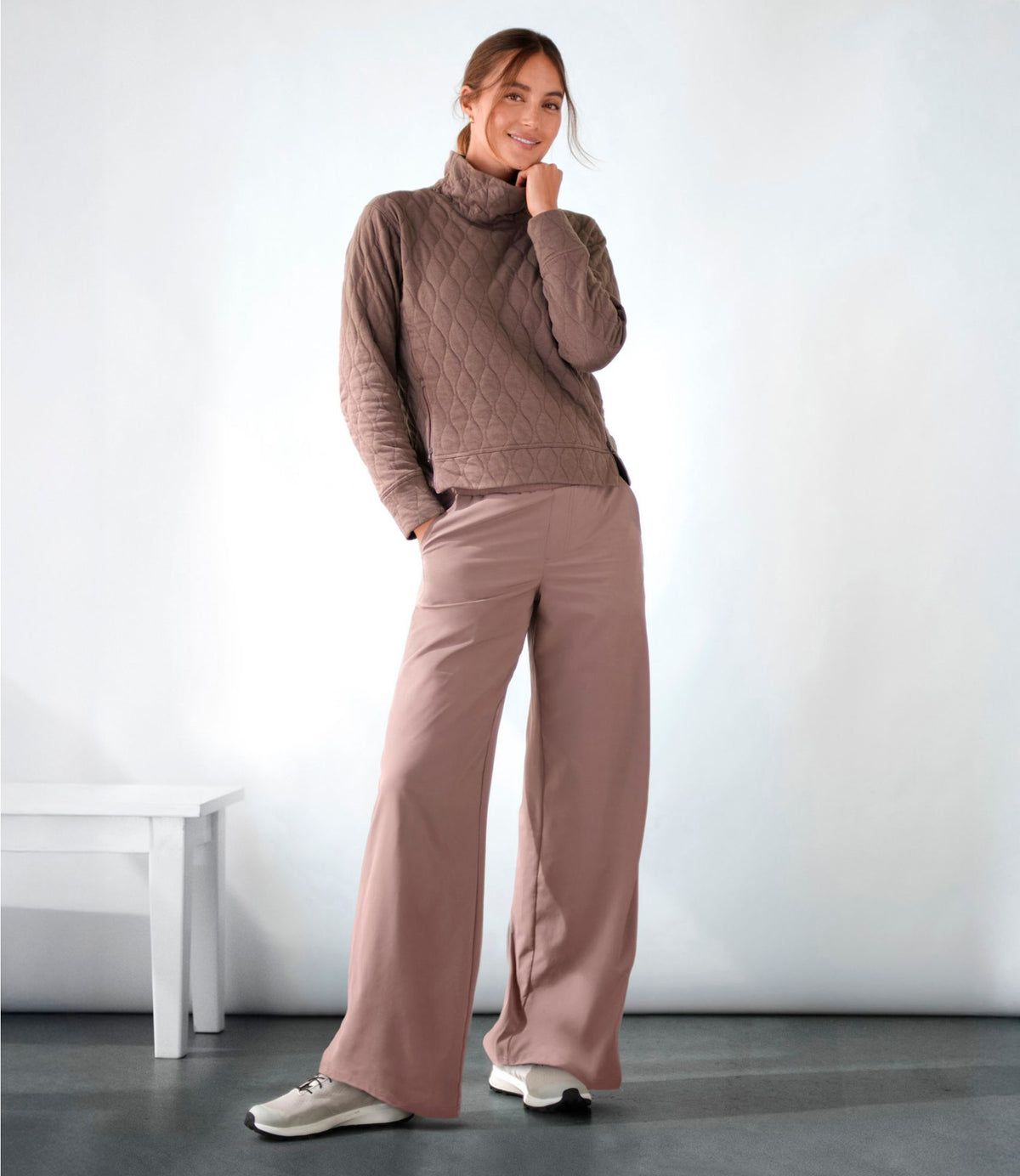 L.L.Bean Women's VentureStretch Pants, Wide Leg Classic Navy