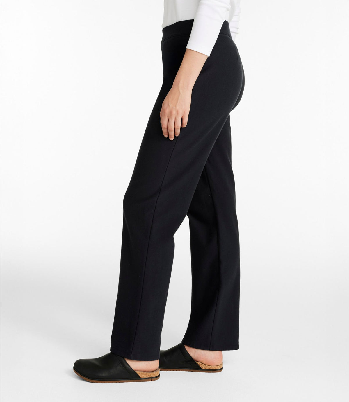 L.L.Bean Women's Perfect Fit Pants, Fleece-Backed Straight-Leg Classic Navy